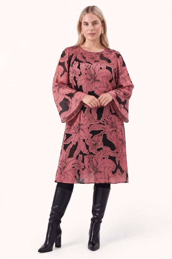 YOEK Plus Size jurk zwart - Foto 3