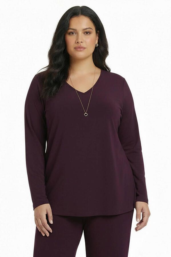 YOEK Plus Size singlet paars