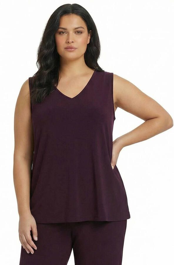 YOEK Plus Size singlet paars