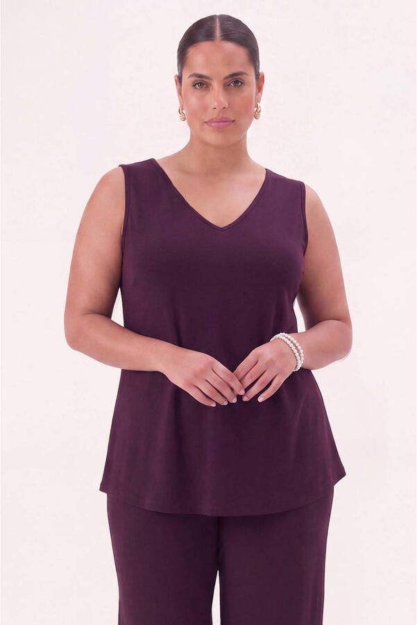 YOEK Plus Size singlet paars - Foto 3