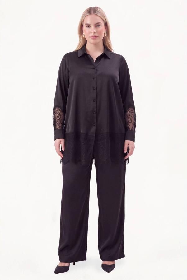 YOEK Plus Size T-shirt zwart - Foto 2