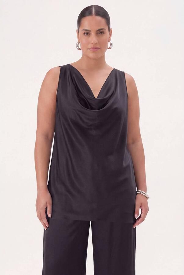 YOEK Plus Size top zwart
