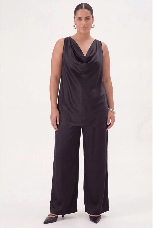YOEK Plus Size top zwart - Foto 2