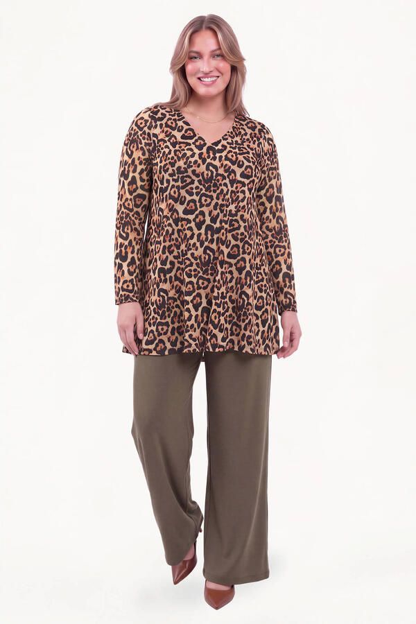 YOEK Plus Size tuniek meerkleurig