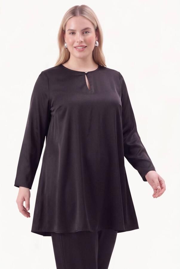 YOEK Plus Size tuniek zwart