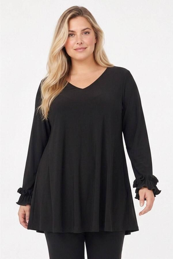 YOEK Plus Size tuniek zwart