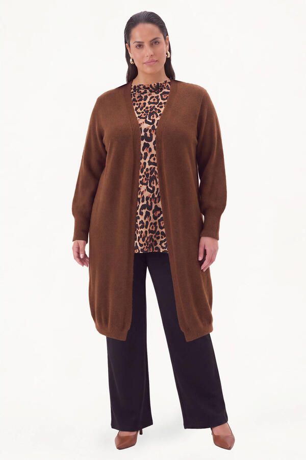 YOEK Plus Size vest bruin - Foto 2