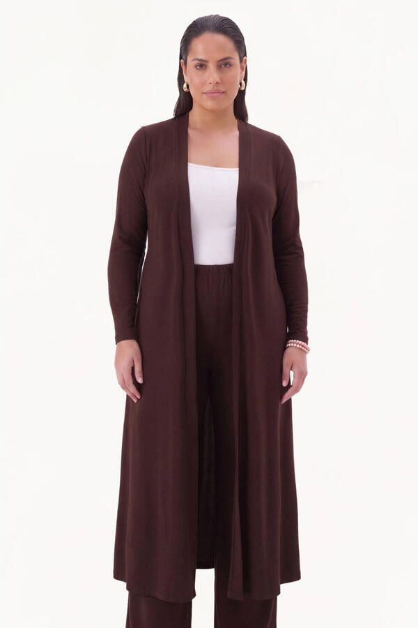 YOEK Plus Size vest bruin