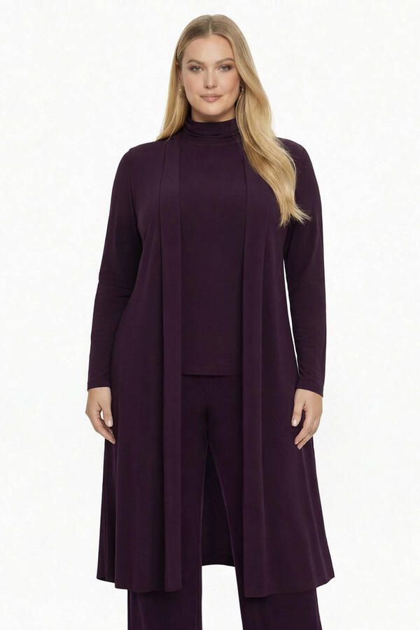 YOEK Plus Size vest donkerpaars