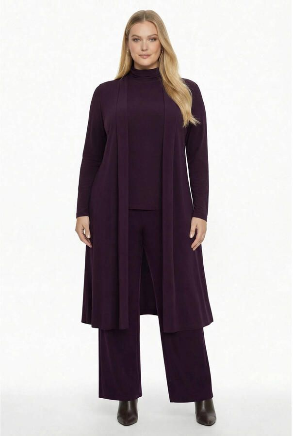 YOEK Plus Size vest donkerpaars - Foto 2