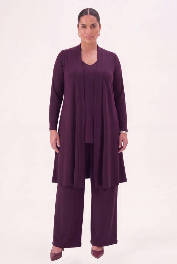 YOEK Plus Size vest donkerpaars - Foto 3