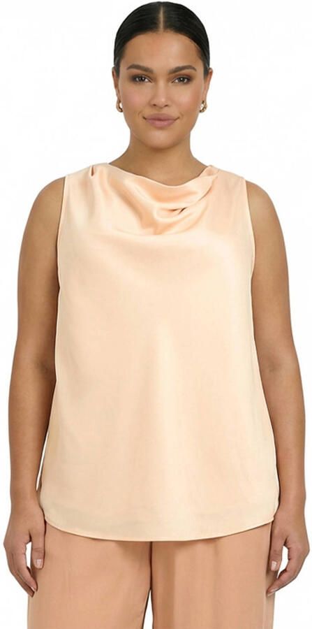 YOEK rayon top Plus Size beige