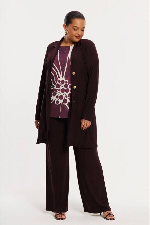 YOEK regular blazer donkerrood - Foto 2