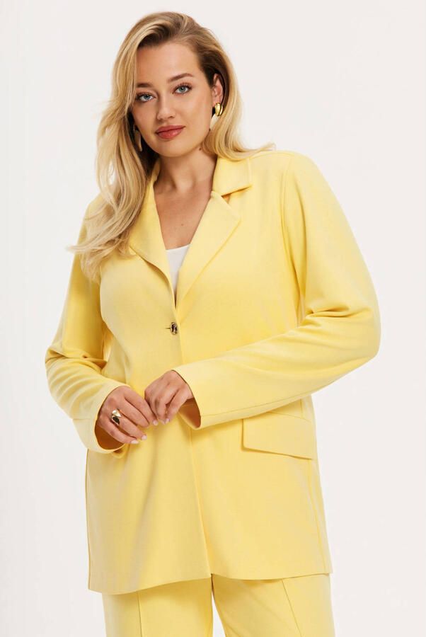 YOEK regular blazer geel - Foto 2