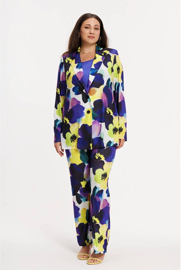 YOEK regular blazer paars - Foto 3