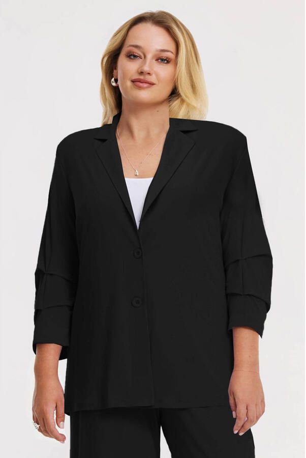 YOEK regular blazer zwart