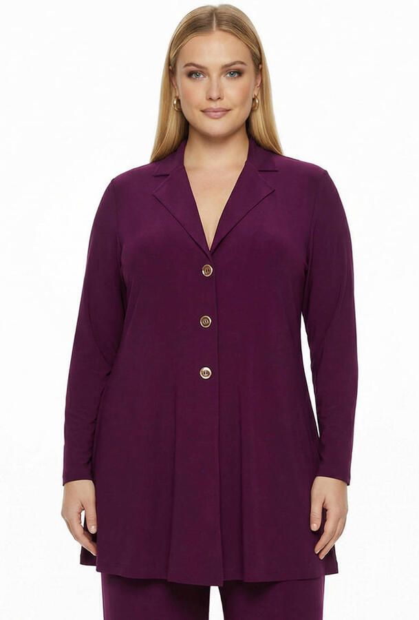 YOEK regular fit blazer Plus Size paars
