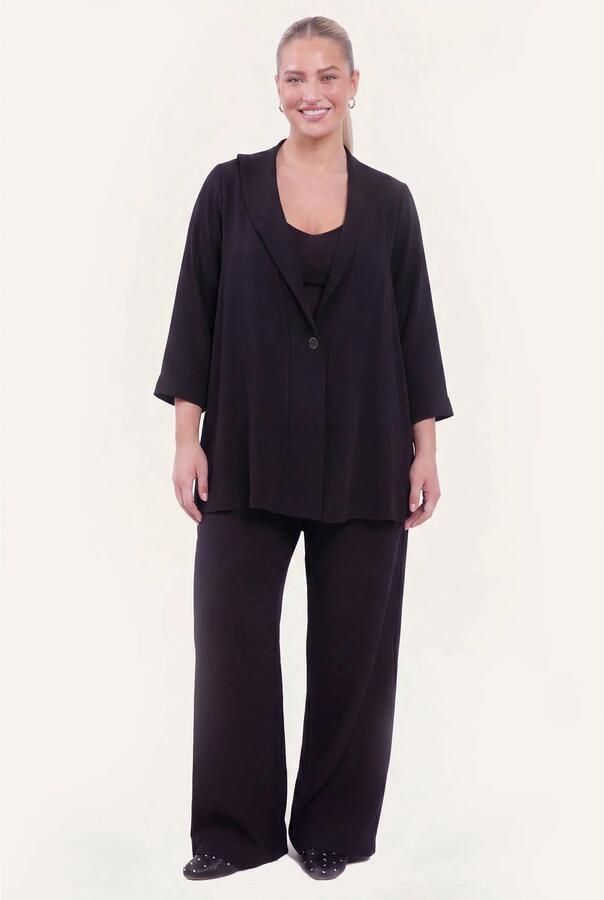YOEK regular fit blazer Plus Size zwart - Foto 2