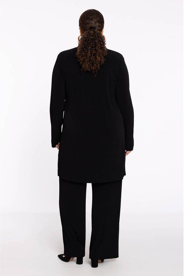 YOEK regular high waist broek zwart