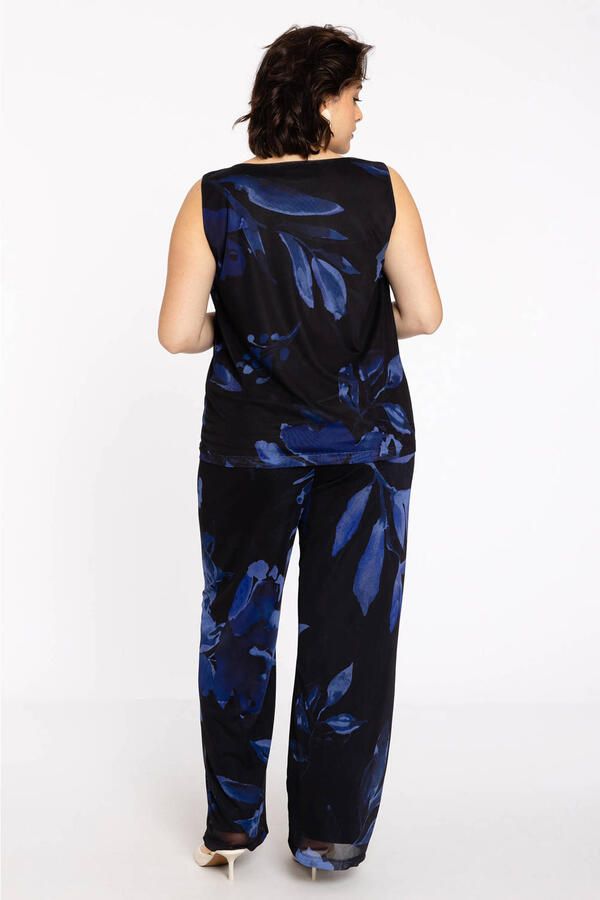 YOEK regular high waist casual broek blauw - Foto 2