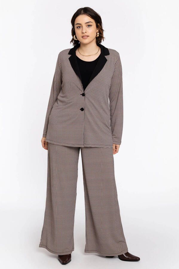 YOEK regular waist broek bruin