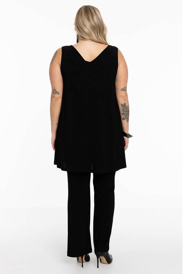 YOEK singlet DOLCE van travelstof zwart