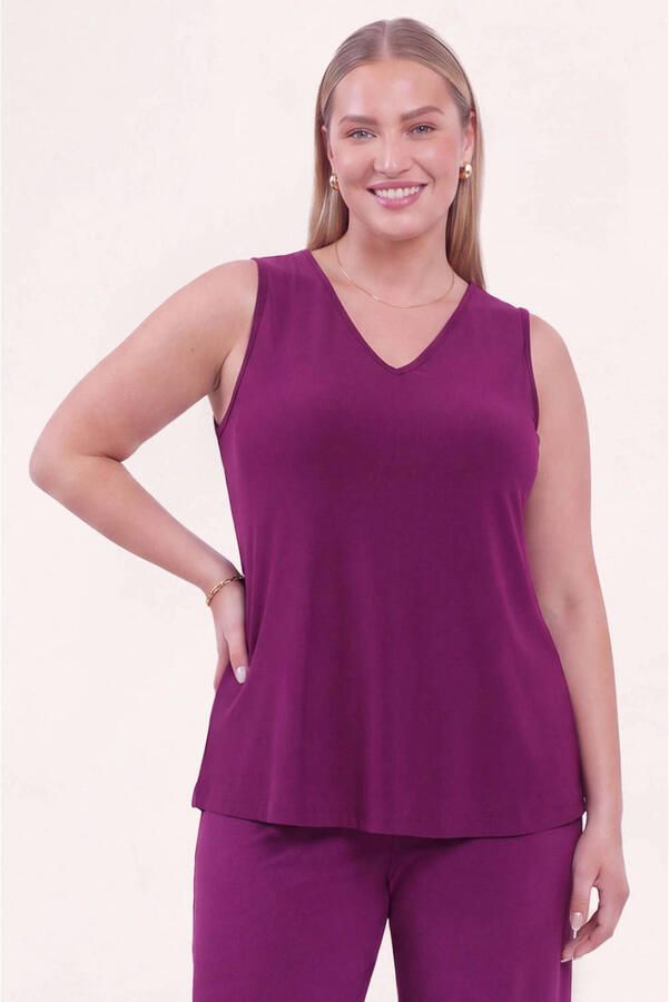 YOEK singlet Plus Size paars - Foto 2
