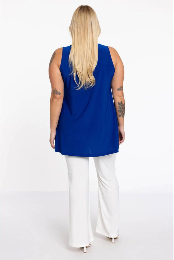 YOEK singlet van travelstof DOLCE blauw