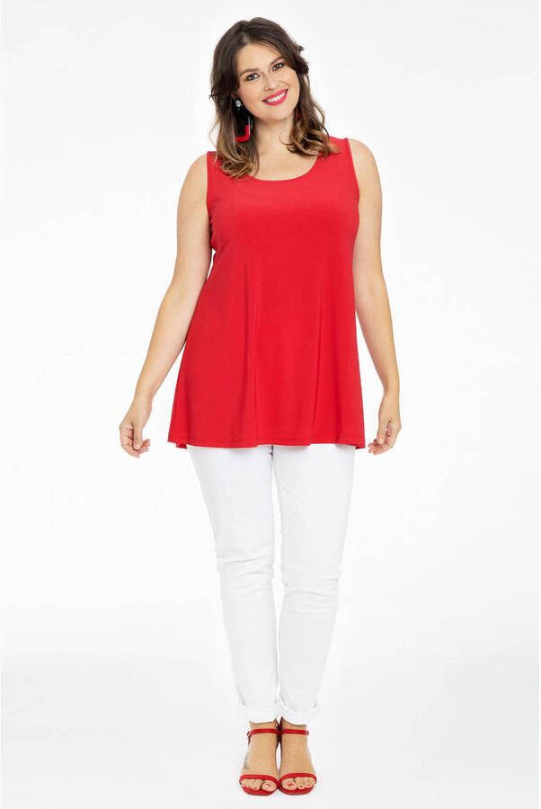 YOEK singlet van travelstof DOLCE rood - Foto 2