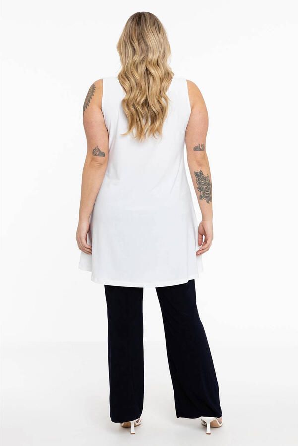 YOEK singlet van travelstof DOLCE wit