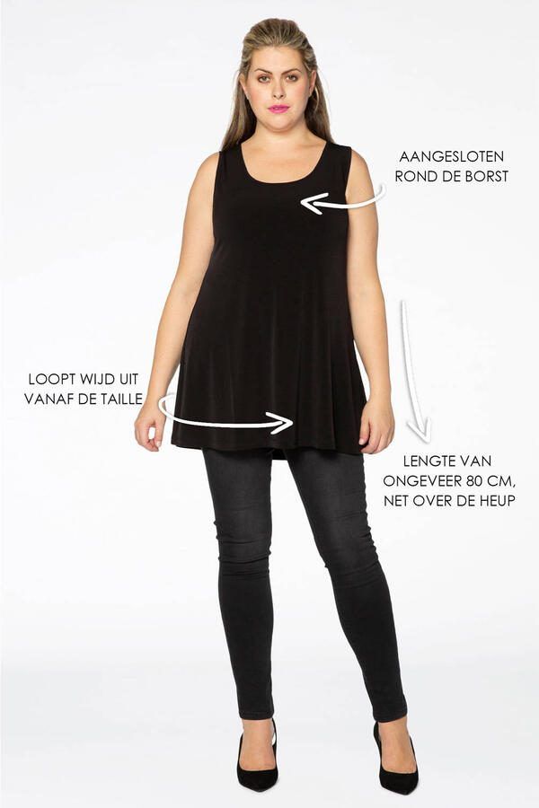 YOEK singlet van travelstof DOLCE zwart - Foto 2