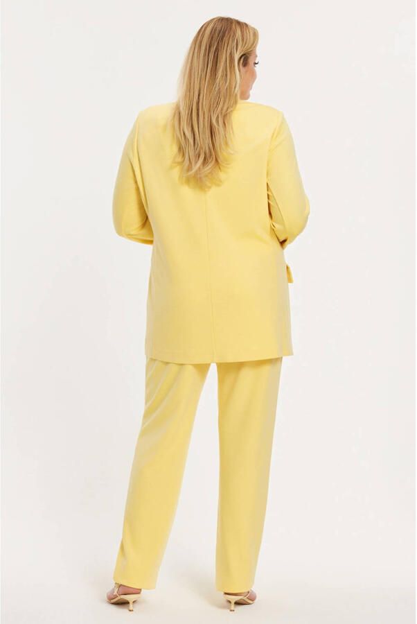 YOEK slim regular waist broek geel - Foto 2