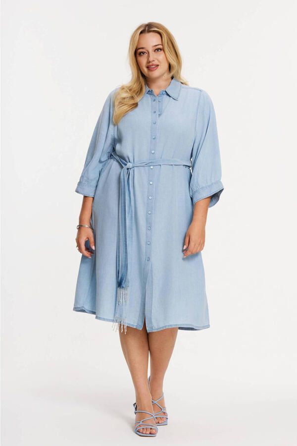 YOEK spijkerjurk light blue denim - Foto 3