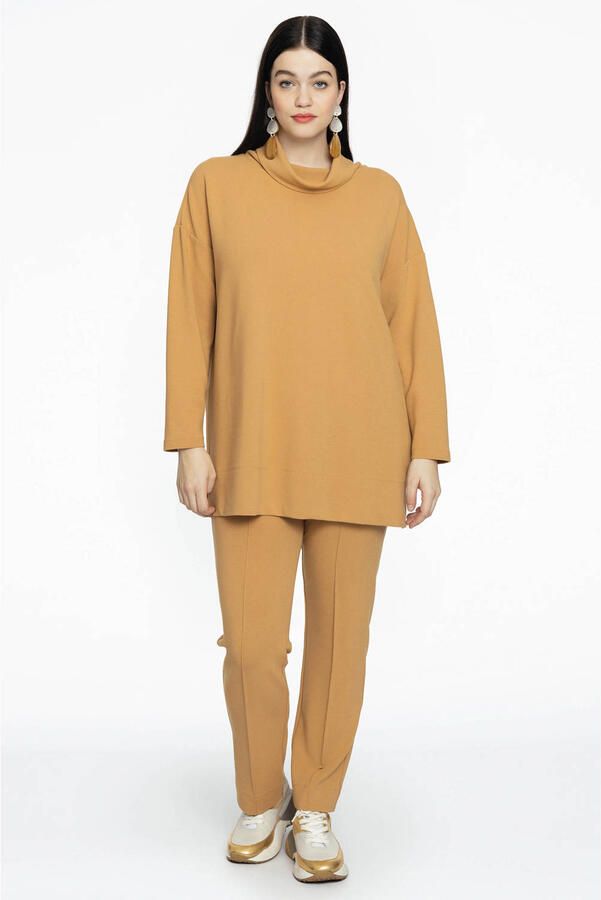 YOEK straight fit broek camel