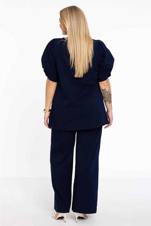 YOEK straight fit broek donkerblauw - Foto 2