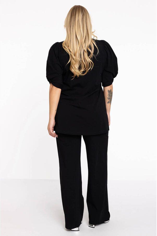 Yoek straight fit broek katoen - Foto 2
