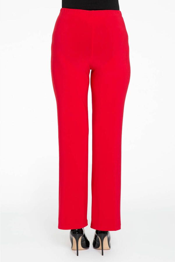 YOEK straight fit broek van travelstof DOLCE rood - Foto 2