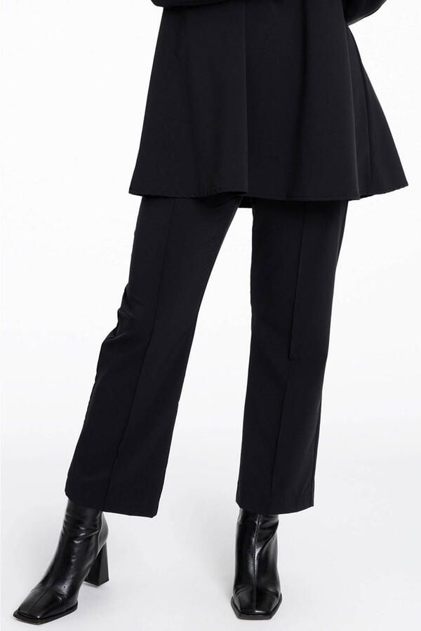 YOEK straight high waist broek zwart