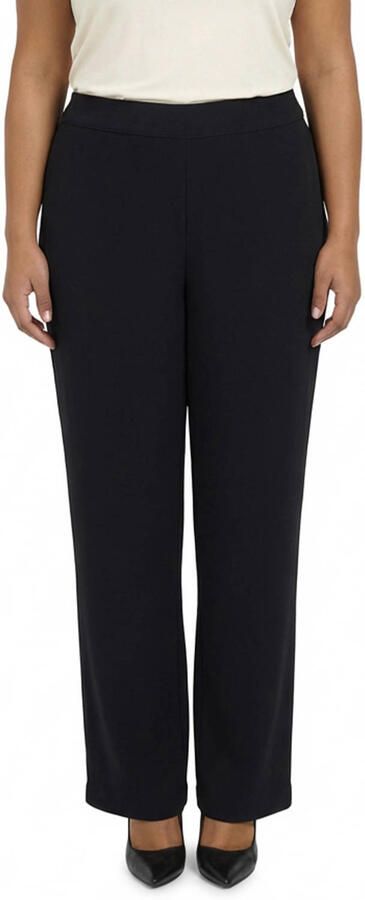 YOEK straight leg pantalon Plus Size zwart
