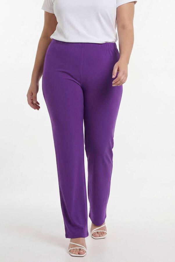 YOEK straight regular waist broek paars