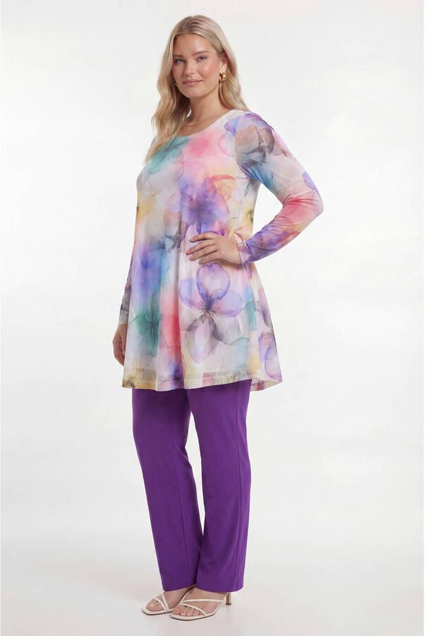 YOEK straight regular waist broek paars - Foto 2