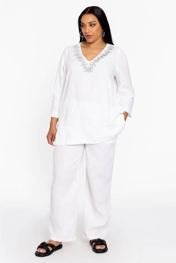 YOEK straight regular waist casual broek ecru