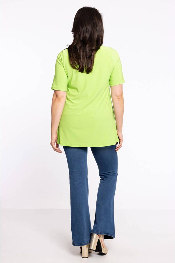YOEK T-shirt DOLCE van travelstof limegroen - Foto 2