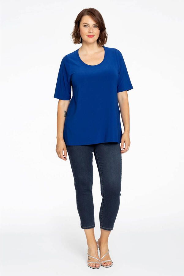 YOEK T-shirt van travelstof DOLCE blauw - Foto 2