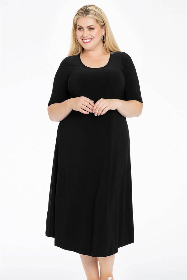 YOEK T-shirtjurk DOLCE met plooien zwart - Foto 2