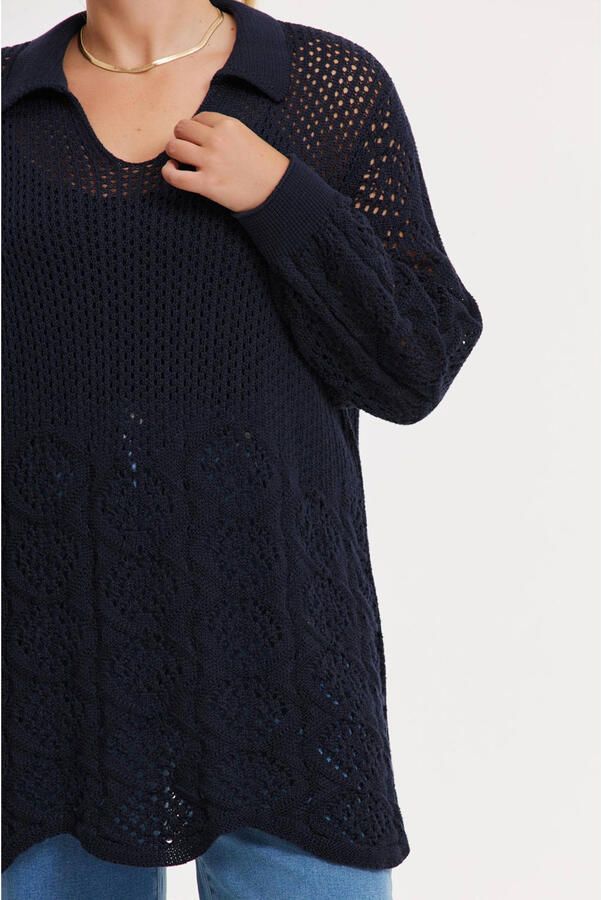 YOEK top blauw crochet - Foto 3