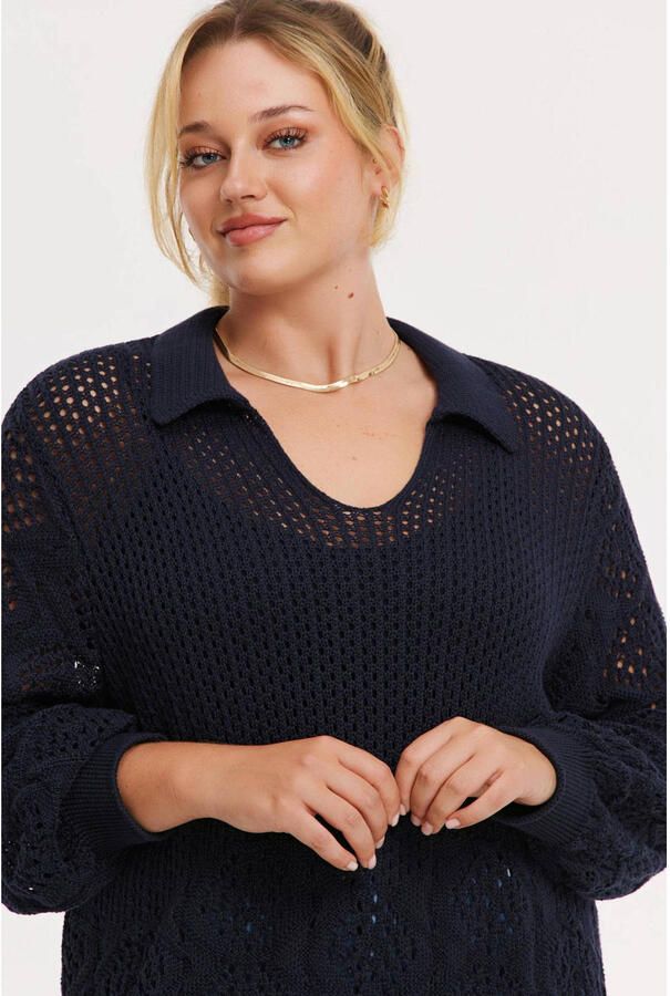 YOEK top blauw crochet - Foto 2