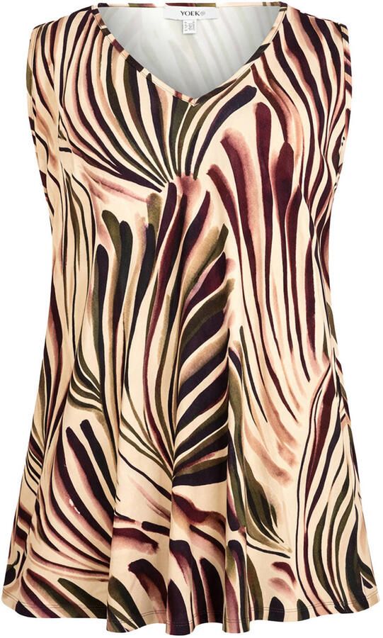 YOEK top met print Plus Size meerkleurig