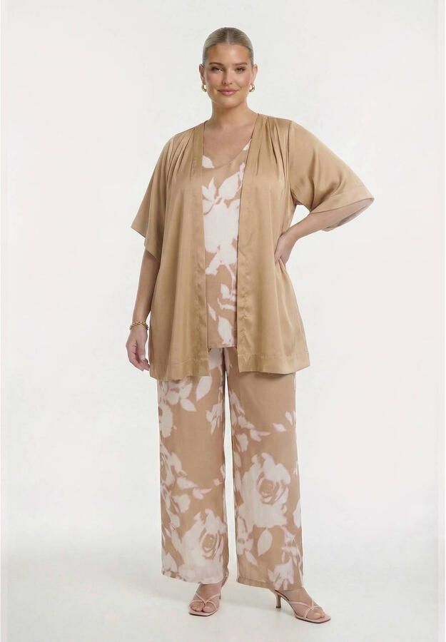 YOEK top Plus Size lichtbruin - Foto 3
