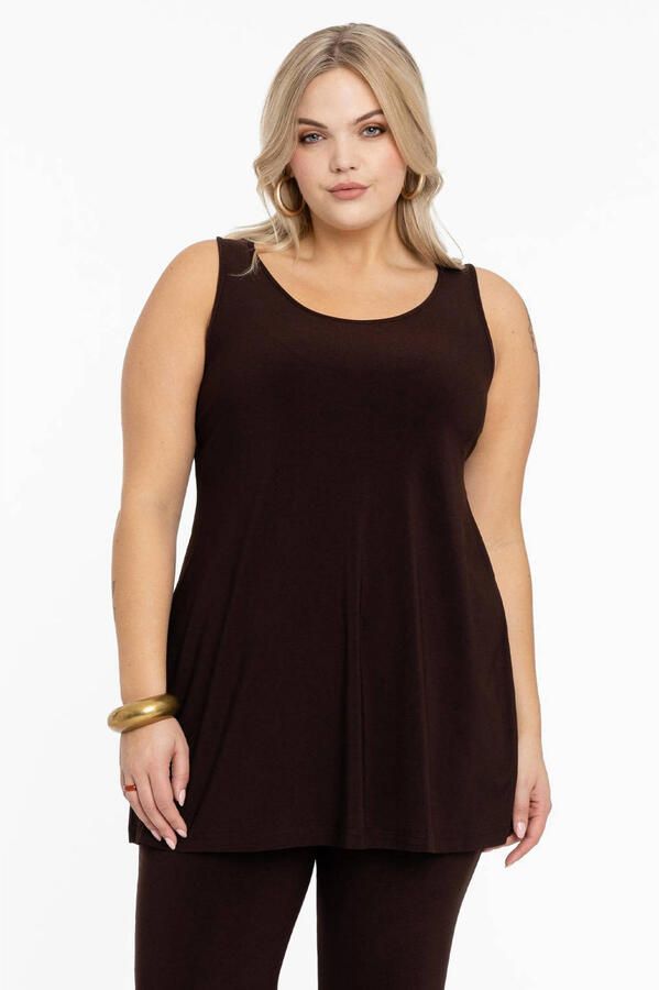 YOEK Travelstof singlet bruin